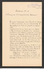 k.k. naturhistorisches Hofmuseum, Intendanzakten 1885-1896 (Hauer), Aktenzahl Z.390.c/1890, Seite 1
